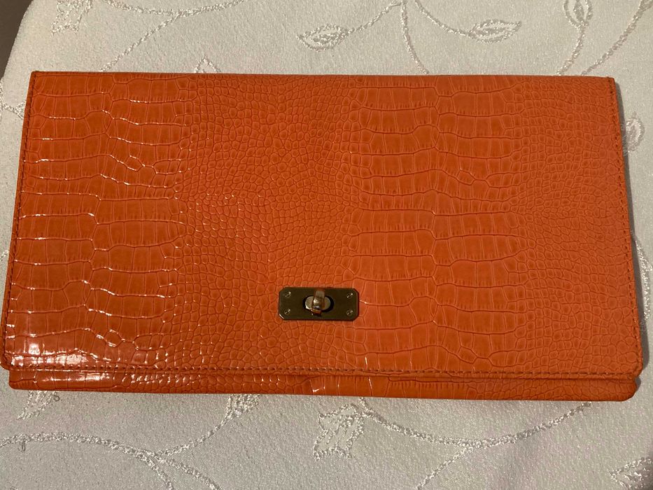 Дамска ретро чанта H&M оранжева / Чанта лъч H&M/ оранжева чантичка