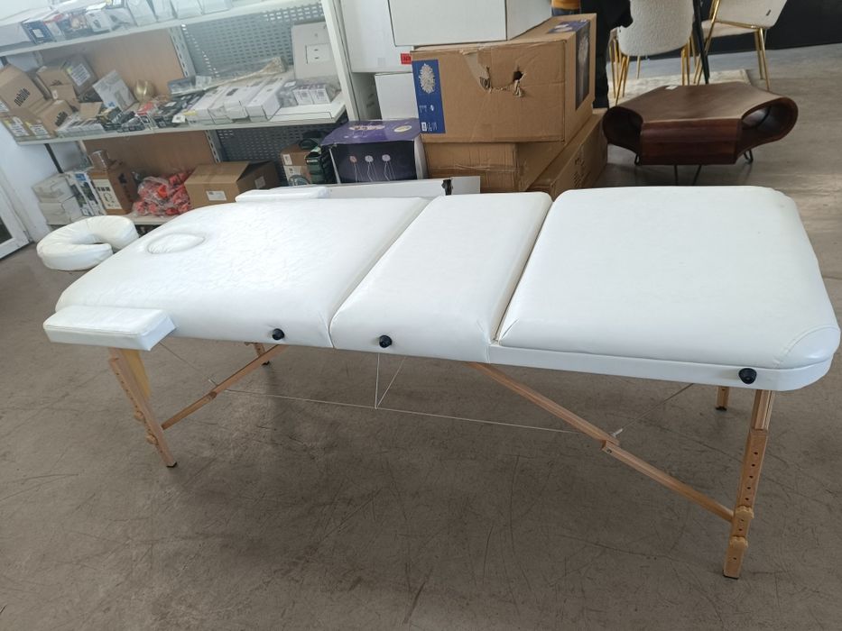 Masa masaj alba piele ecologica 240 kg