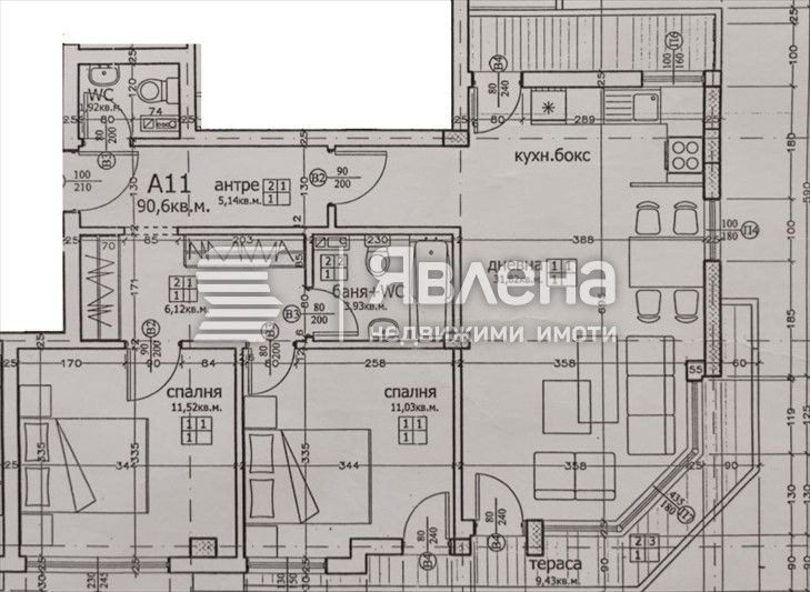 Продава се Тристаен апартамент в София, Разсадника - 102 кв.м за 1814 €/кв.м - Снимка #10