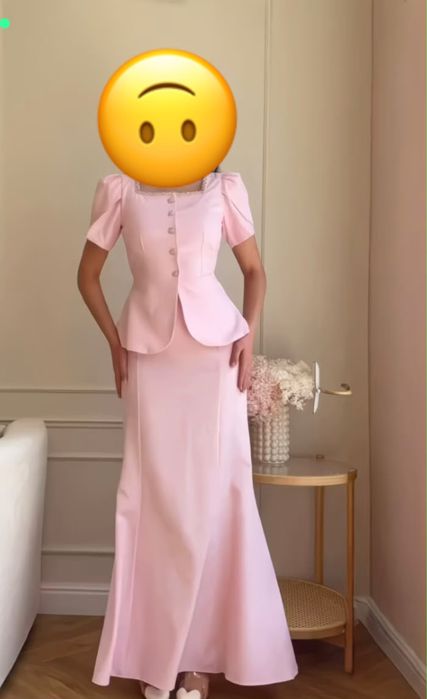 1 рет киілген әдемі кешкі көйлек
