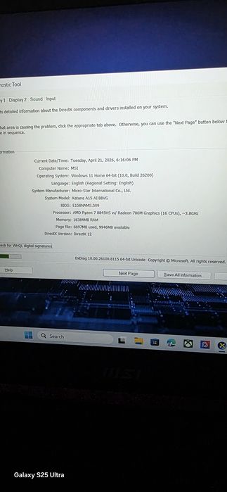 Msi Katana gaming laptop