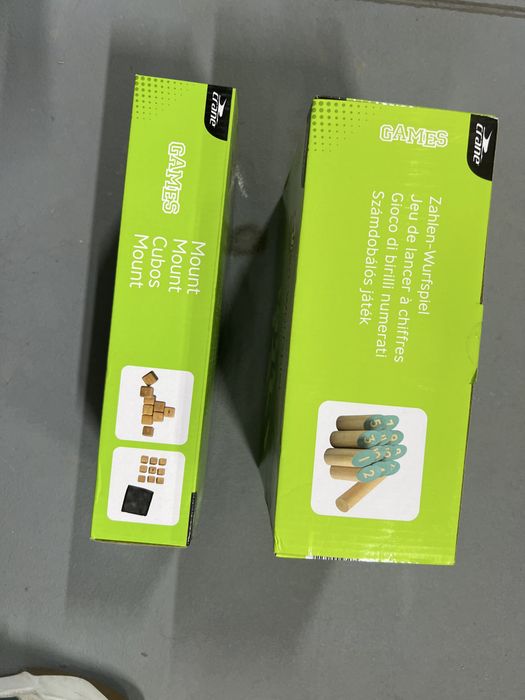 Jocuri din lemn exterior Kubb + popice numerotate set 2