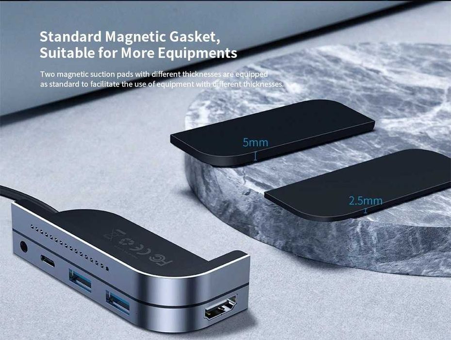 Baseus 6 in 1 Hub for iPad Pro & MacBook Pro PD-100W / 4K-30Hz Upgrade