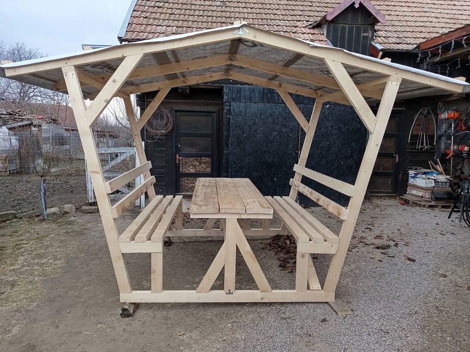 Masă de picnic cu acoperiș