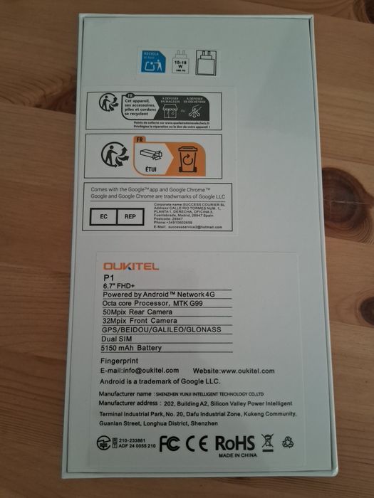 Nou, sigilat Telefon Oukitel P1 Amoled 120Hz 24Gb Ram 256Gb Dual Sim