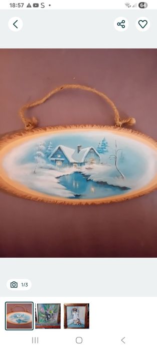 Серия зимних картин масло. Распродажа!