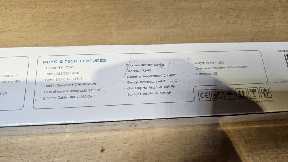 Injector poe gigabit Extralink