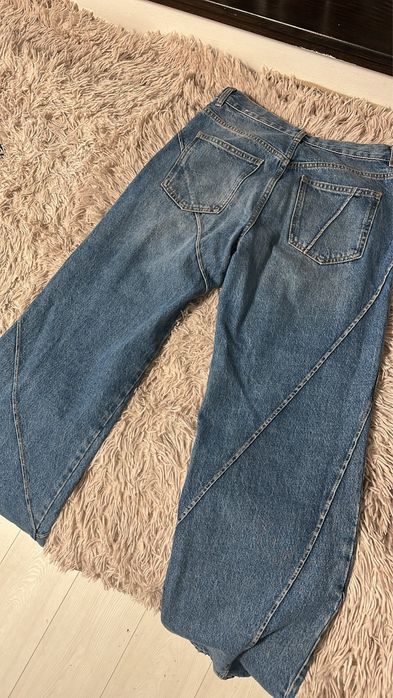 Дънки Манго Mango , сив панталон с ластик Бершка Bershka