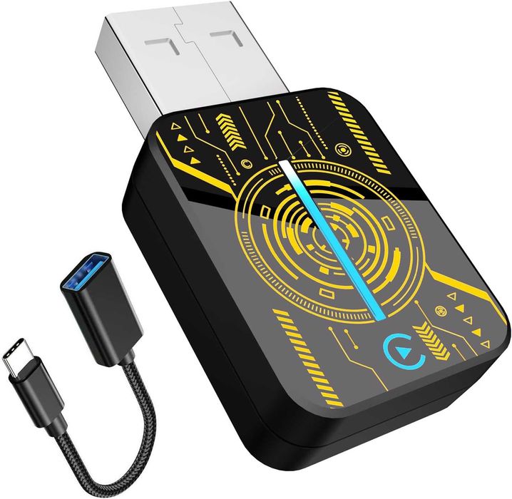 Безжичен адаптер 2 в 1 за Android Auto и CarPlay