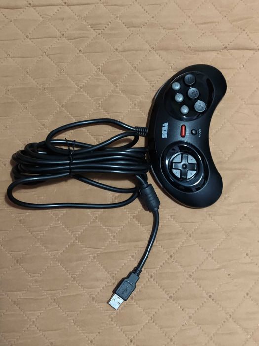Controller Retro Bit Sega Md 8 Button Usb Black Pc