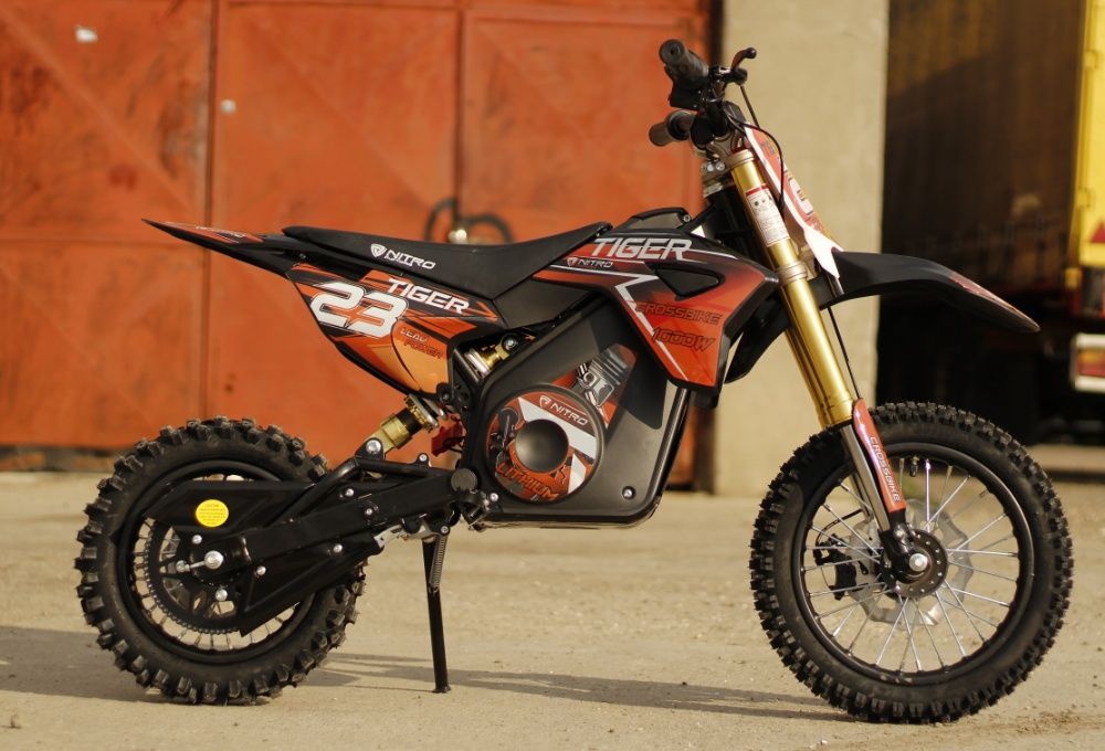 Motocicleta electrica pentru copii Eco Tiger 1000W 36V 12/10 #Orange