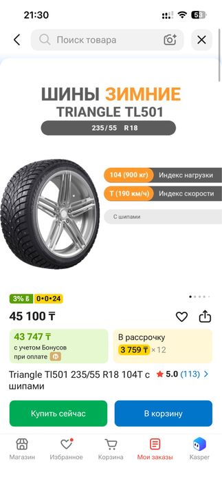 Зимняя резина Triangle R18 235/55