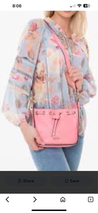 Розова чанта Guess