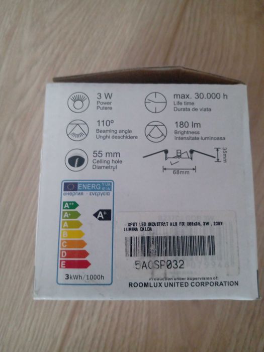 Vând spoturi led incastrabile si led bucatarie