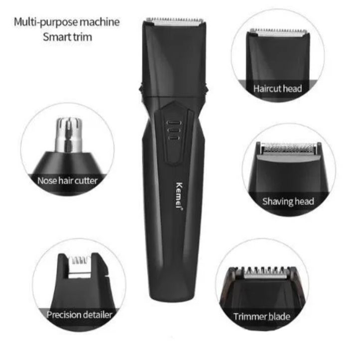 Безжична машинка за подстригване 8 в 1 Kemei KM-640, с аксесоари