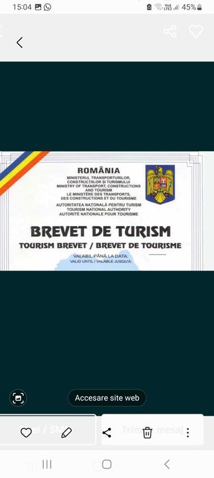 Brevet Manager in Activitatea de Turism-Inchiriere