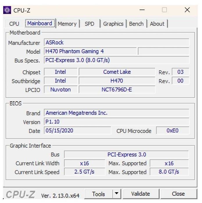 Дъно Дънна платка ASRock H470 Phantom Gaming 4 1200 DDR4