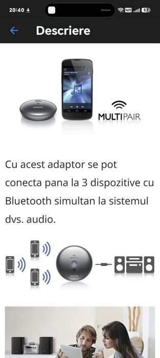 Adaptor Bluetooth Philips AEA2700