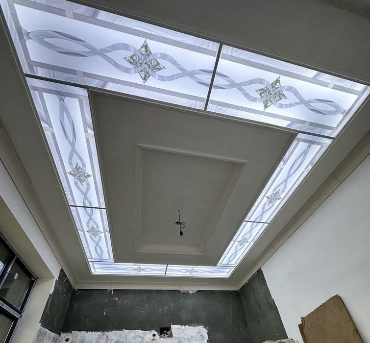 Зеркало декоративные Оргстекло рисунок Душавой кабина Витраж