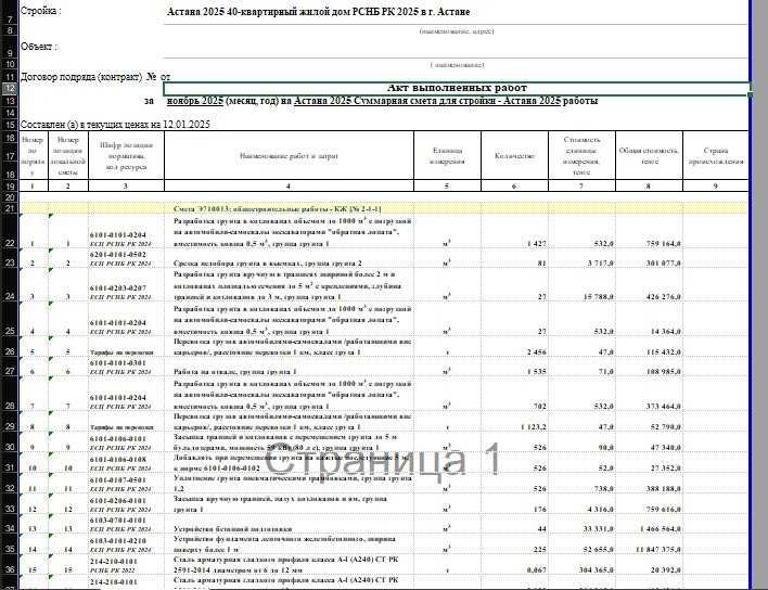 составление смет, сметчик