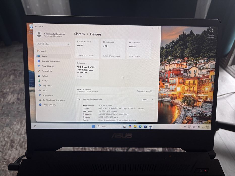 Laptop asus gaming tuf FX505DT