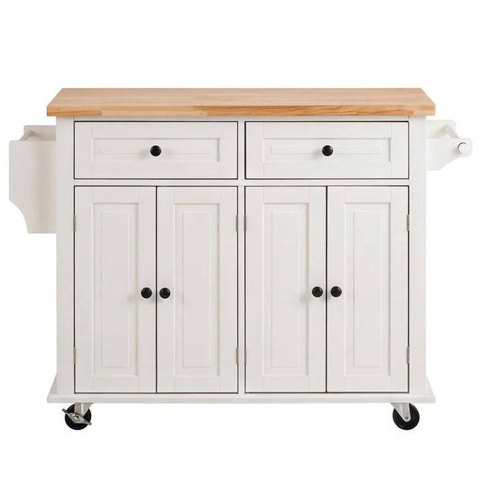 110 см кухненски остров, количка за съхранение с подвижни колела