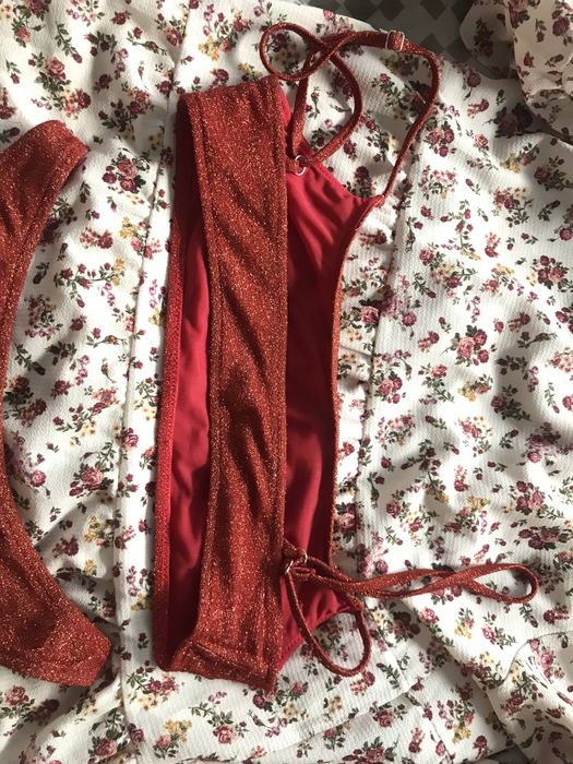 PARAMIDONNA червен блестящ бански