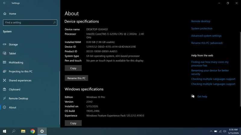 Laptop ASUS 15.6" | Intel i5-6200U | 8GB RAM |Acumulator nou,| Stare [Foarte bună]