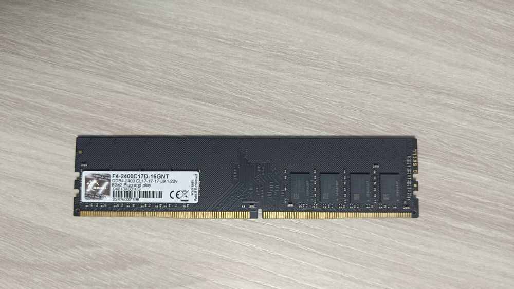 DDR4 G.Skill F-4-2400C17D-16GNT 8gb (имеется 3шт)