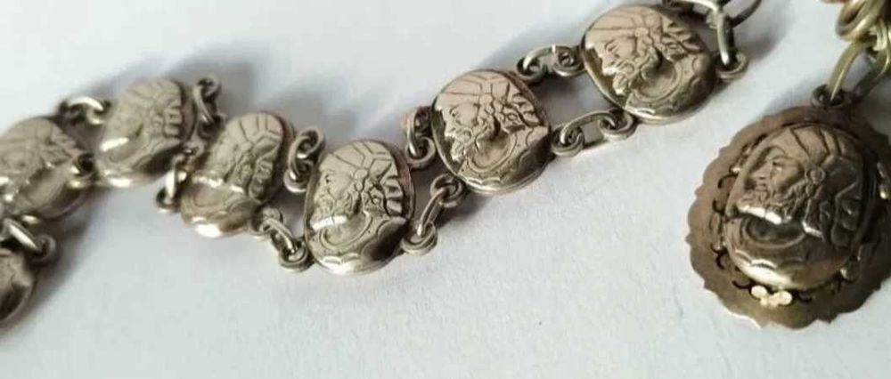 Bratara si pandant argint romanesc