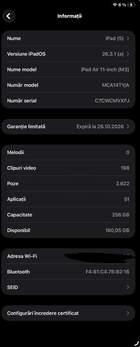 Ipad Air M3 256gb