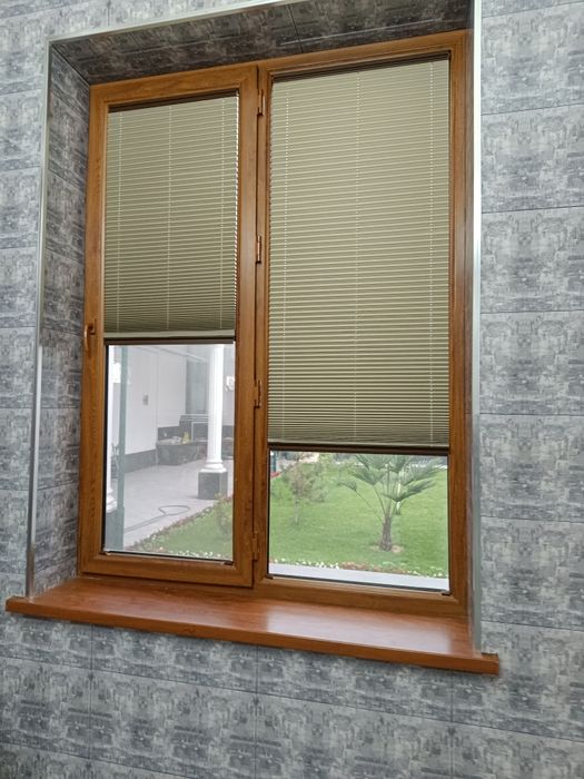 Жалюзи плиссе,горизонталные комбо день и нoч