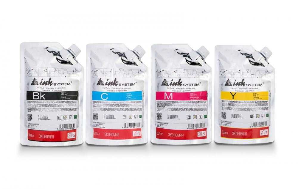 Сублимационные чернила INKSYSTEM 500 мл (4/5/6 цветов) так и поштучно