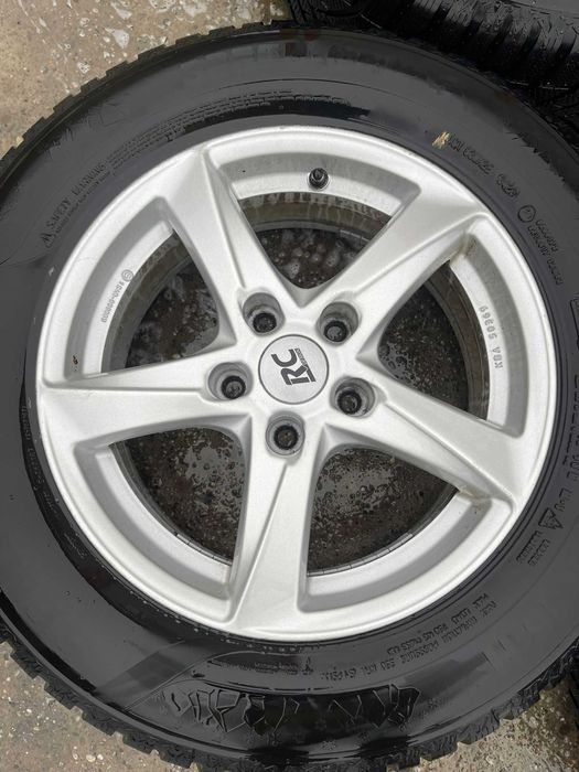 Set jante aliaj R16 5x112 cu anvelope de iarna 215 65 R16 Semperit