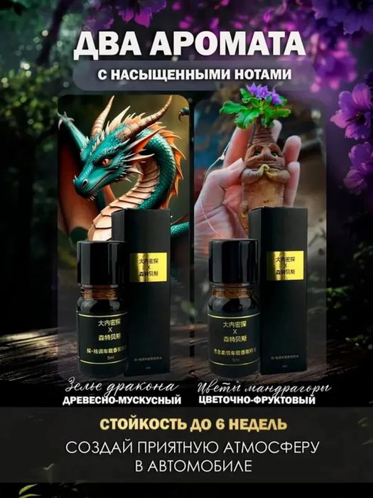 Ароматизатор автомобильный, древесно-мускусный;цветочно-фруктовый