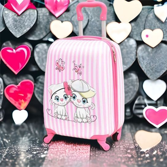 Детски куфар за ръчен багаж 46x30x21 см | Лек ABS, 4 колела 360°