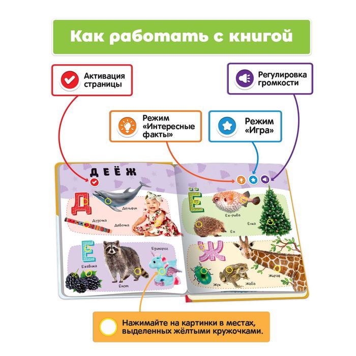 Говорящая книга Нажималка Русский Алфавит