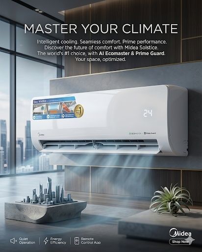 Кондиционер Midea Alba Pro Inverter 12 + WiFi+ИИ
