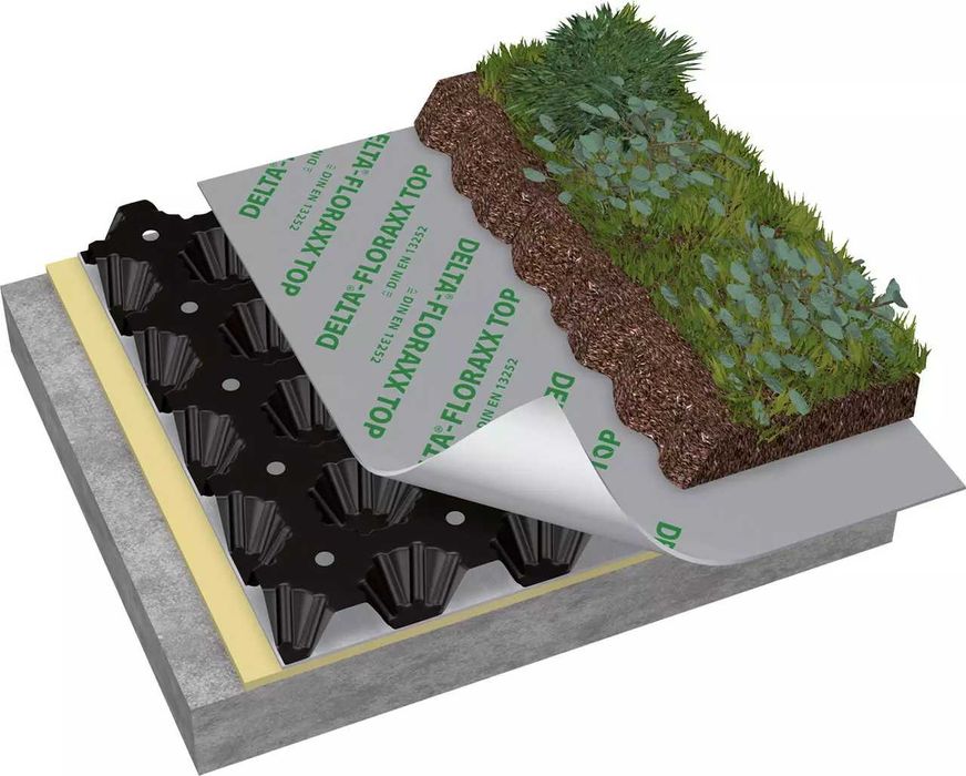 Профилированная мембрана,дренажная мембрана DELTA Турция
