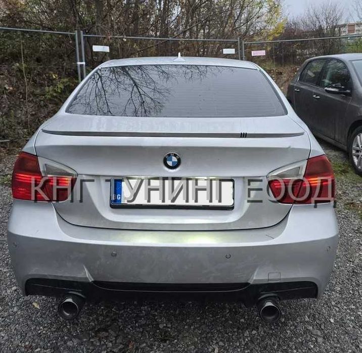 бмв е90 е91 оребрен дифузьор / добавка за задна броня за bmw e90 e91