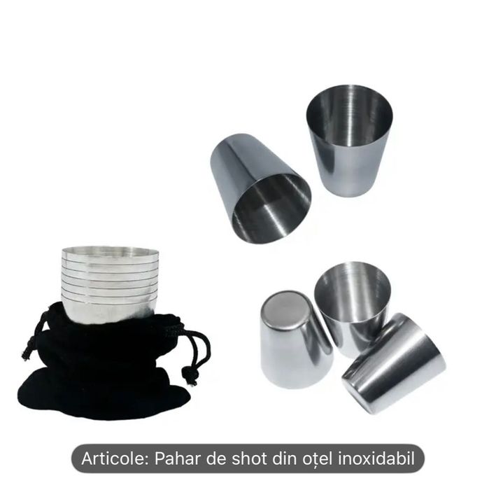 Set pahare shot din inox