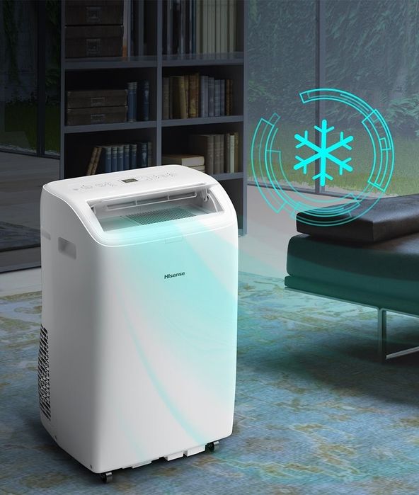 conditionat portabil HISENSE APC09QC, 9000 BTU, Wi-Fi Dezumidifica