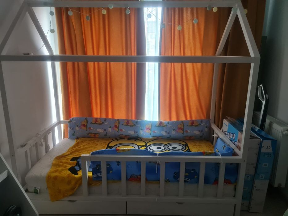 Vand pat copii cu toate accesorile si saltea