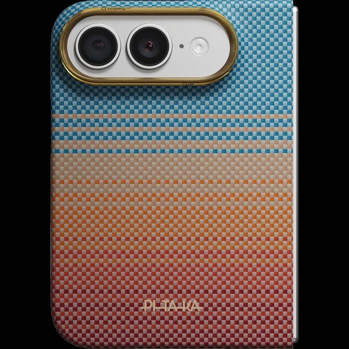 Карбонов Калъф с MagSafe Pitaka Edge Case Over the Horizon 2.0 за iPhone Duo – Sunset