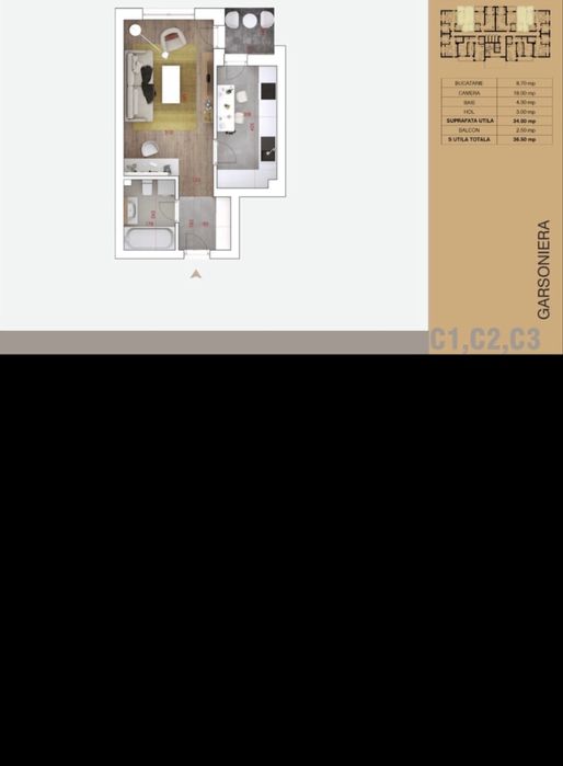 De inchiriat garsoniera Metalurgiei/ Sector 4