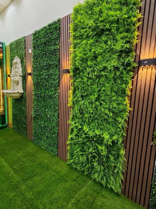 Озеленения стены и потолки! Sun’iy yashillik dekoratsiyalar!