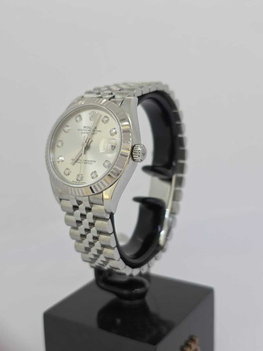 Rolex Oyster Perpetual Datejust 31 — Steel & White Gold, Silver Diamond Dial