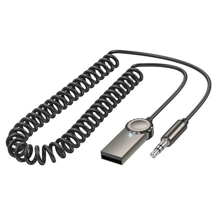 Cablu Audio Adaptor Bluetooth 5.0 Jack 3.5mm Borofone Metal Gray