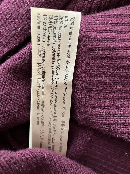 Топла рокля Massimo Dutti XS размер в бургундско червено