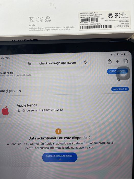 Defect apple pencil 1st gen prima generatie stylus